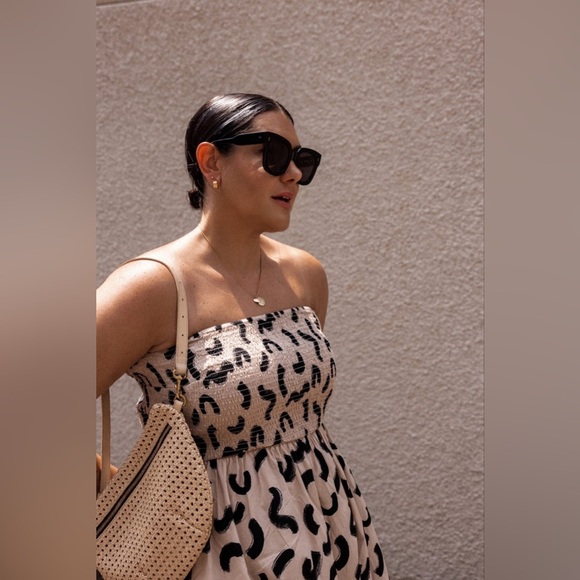 a new day Beige and Black Patterned Dress - Picture 10 of 11